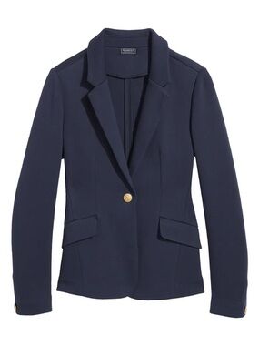 Vineyard Vines Navy Single-Button Gold-Accent Blazer